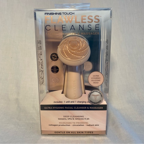 Finish Touch Flawless Cleanse Silicone  Rechargeable Facial Cleanser Massager - Picture 1 of 5